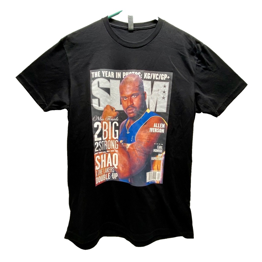 Shaq LA Lakers NBA Finals SLAM Tee‎ Black Medium Next Level Apparel Shirt NWOT
